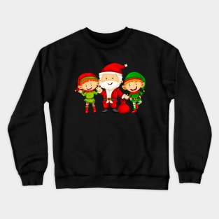 Santa and Elves- Cartoons Crewneck Sweatshirt